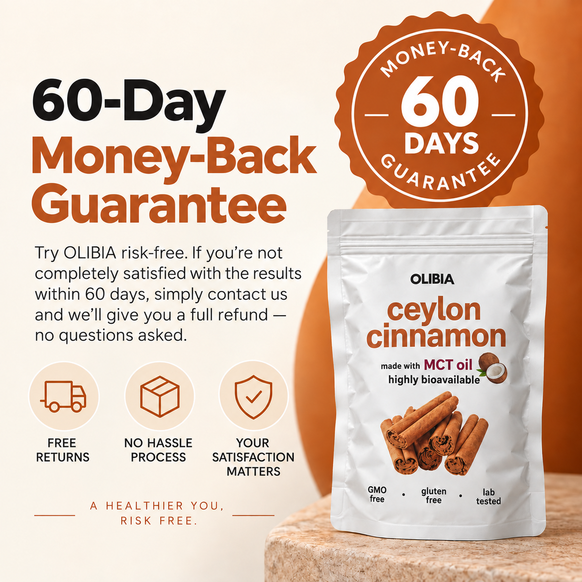 Ceylon Cinnamon 7200mg Equivalent with MCT Oil